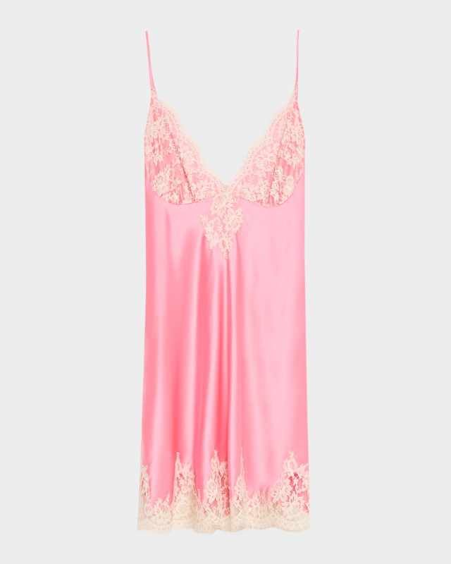 Gazebo Lace-Trim Silk Chemis
